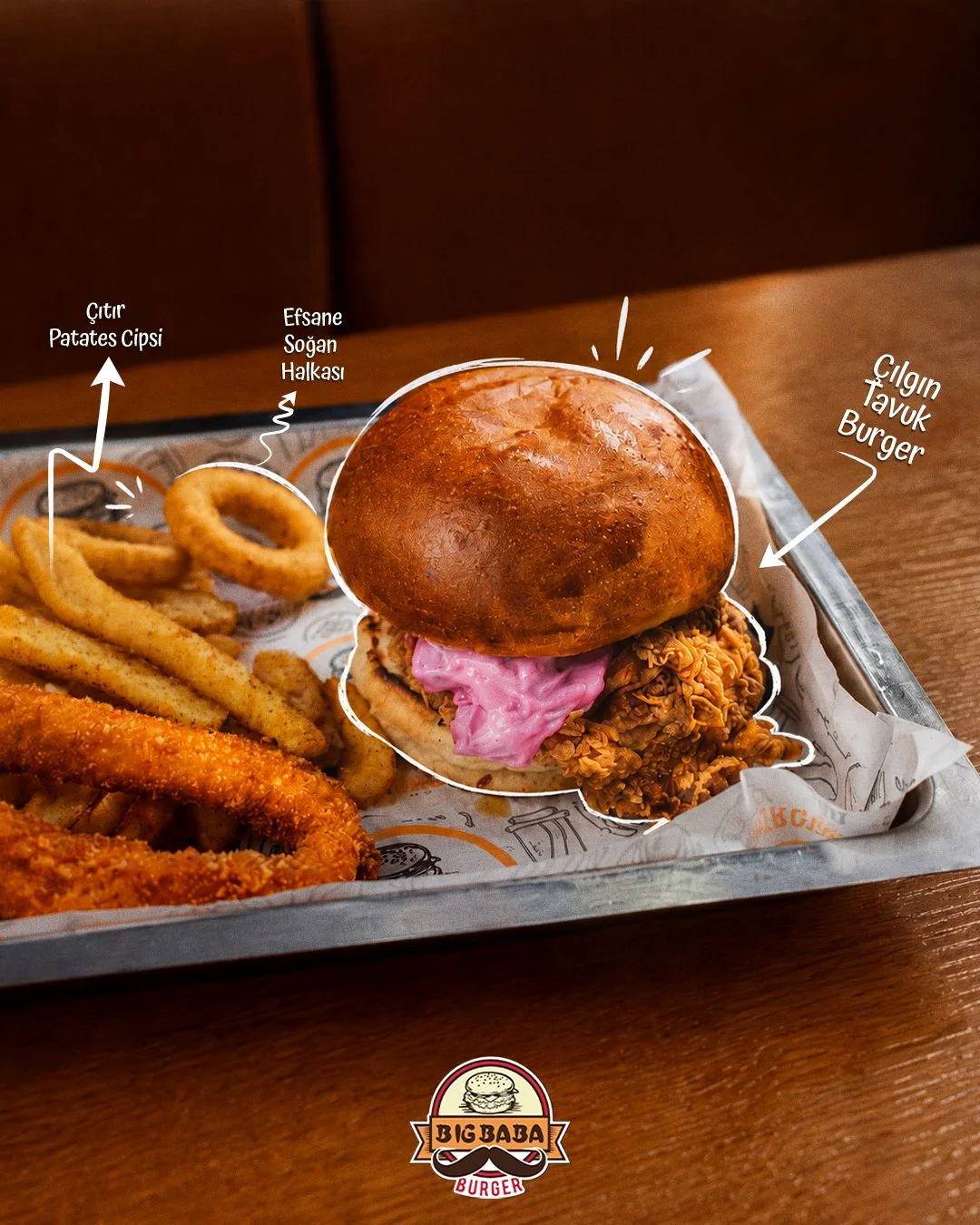 Çıtır Tavuk Burger Anatomy